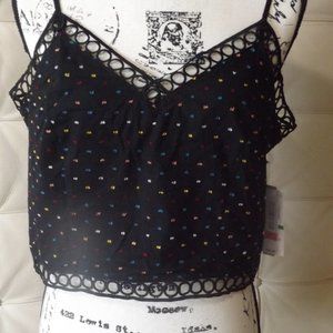 NWT GB Crop Cami with Multi color Dots